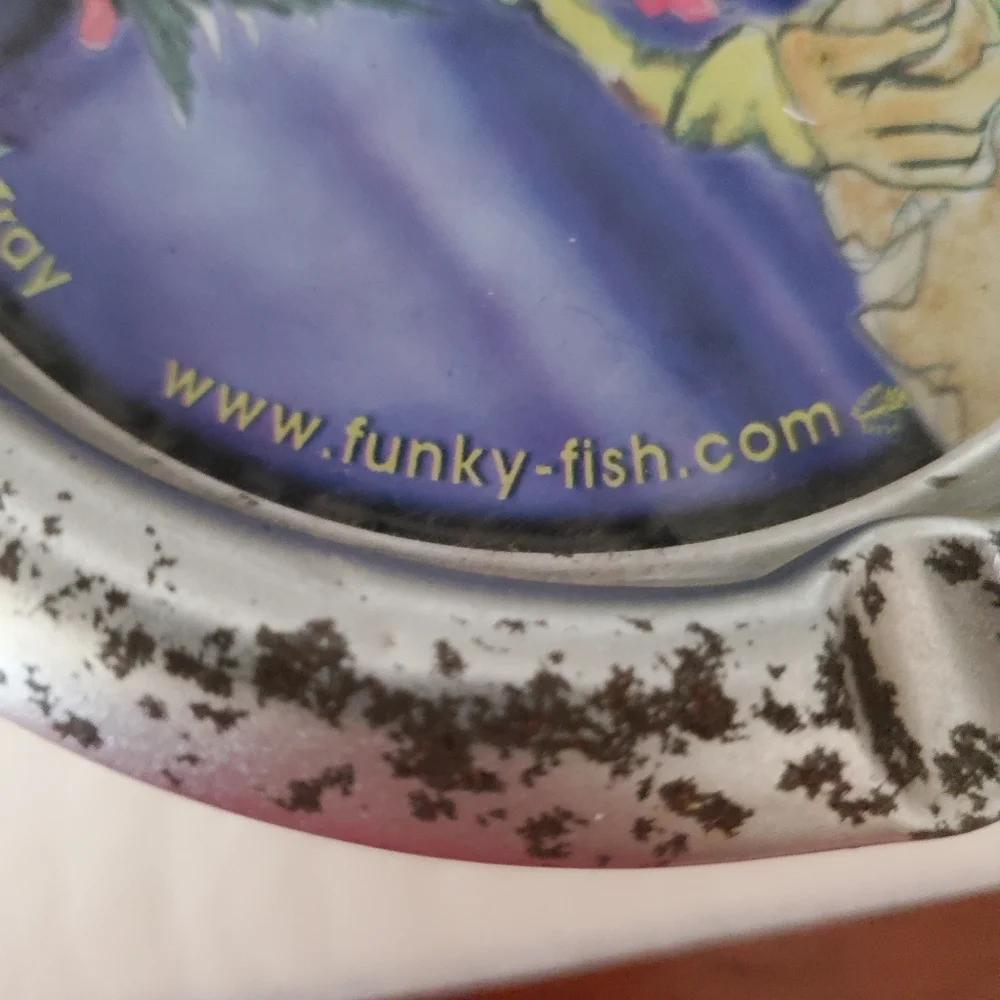 UNIQUE VINTAGE ASHTRAY Hash Tray With Lid Travel 1970s Hippy 5½